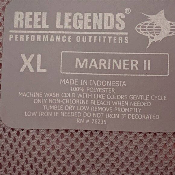 Reel Legends Mariner II Fishing‎ Shirt Mens XXL Orange Camo Vented Sun Protect - Picture 2 of 8